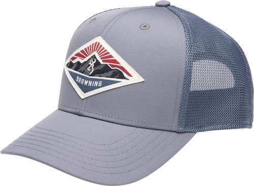 BROWNING CAP RISER 110 MESH BACK MOUNTAIN PATCH GRAY* - Browning