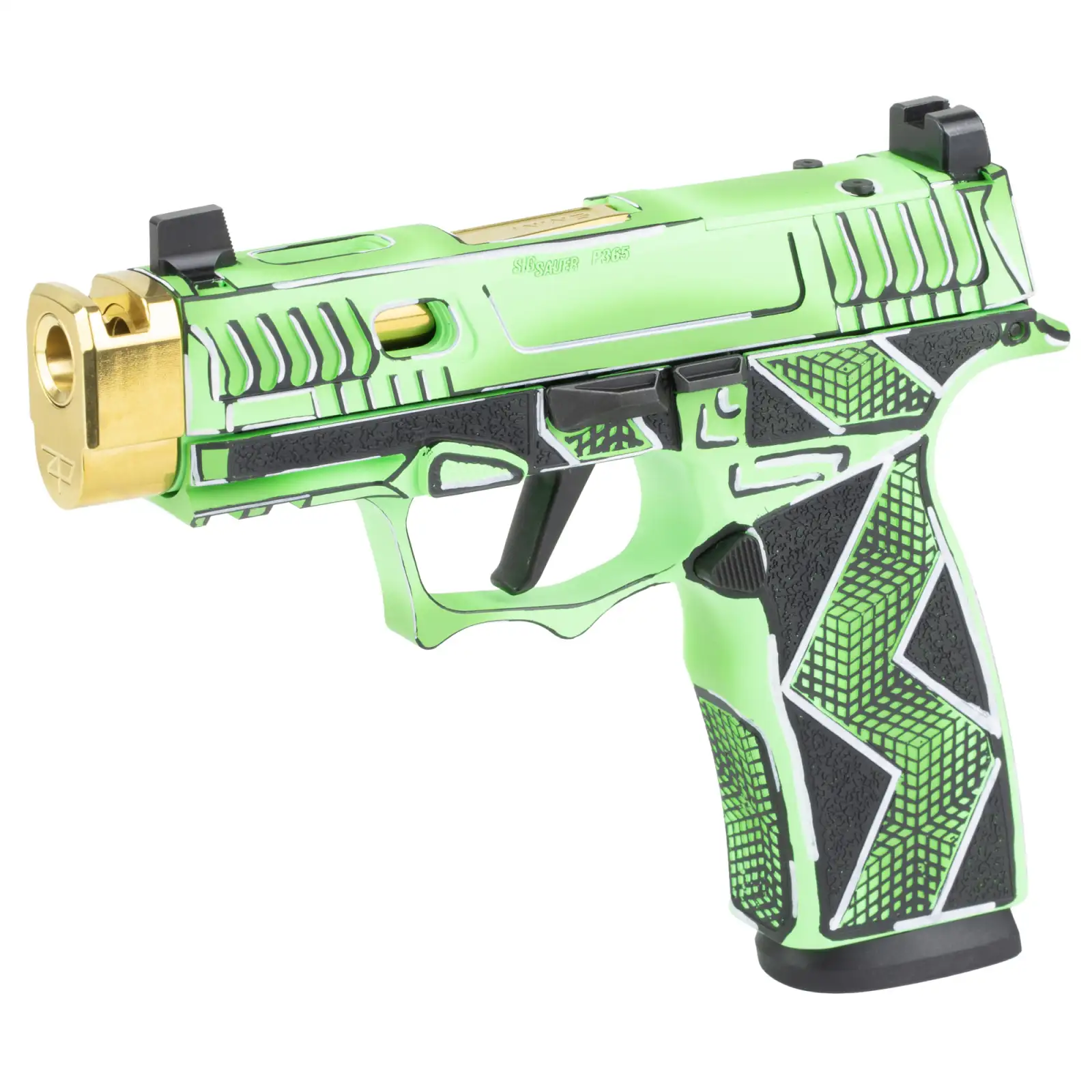 Sig Sauer P365X Komodo Anime Dayglow Green/Gold 9mm 3.1