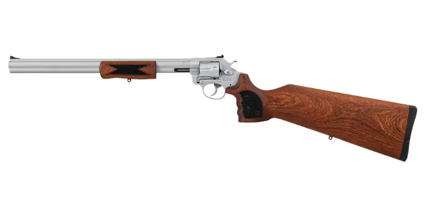 AMERICAN PREC FIREARMS R1 REVOLVER CARBINE RIR 357 MAG 16 IN BBL SS 6 SHOT WOOD STOCK - American Precision Firearms