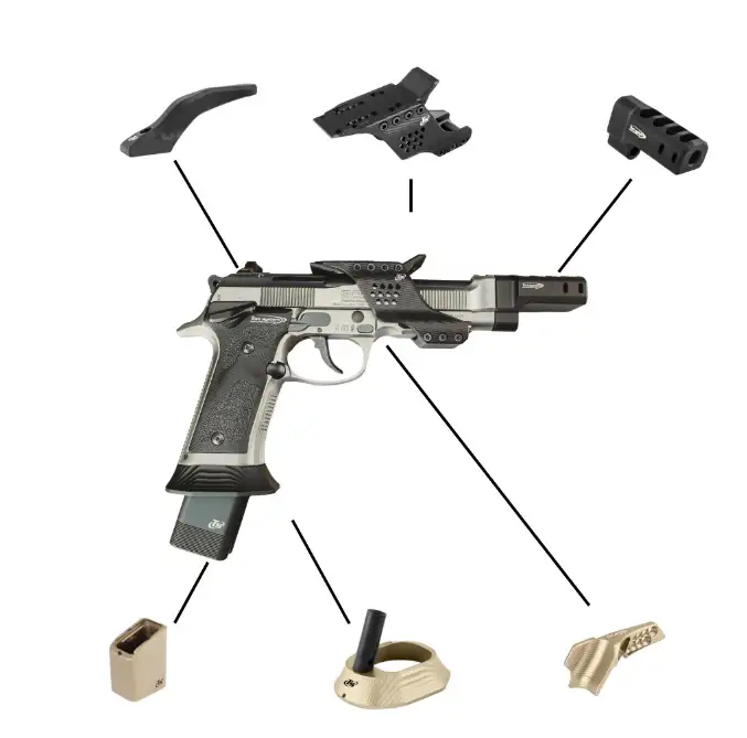 AMERICAN PREC FIREARMS TONI SYSTEM BUNDLE KIT FOR BERETTA 92X SAND - American Precision Firearms