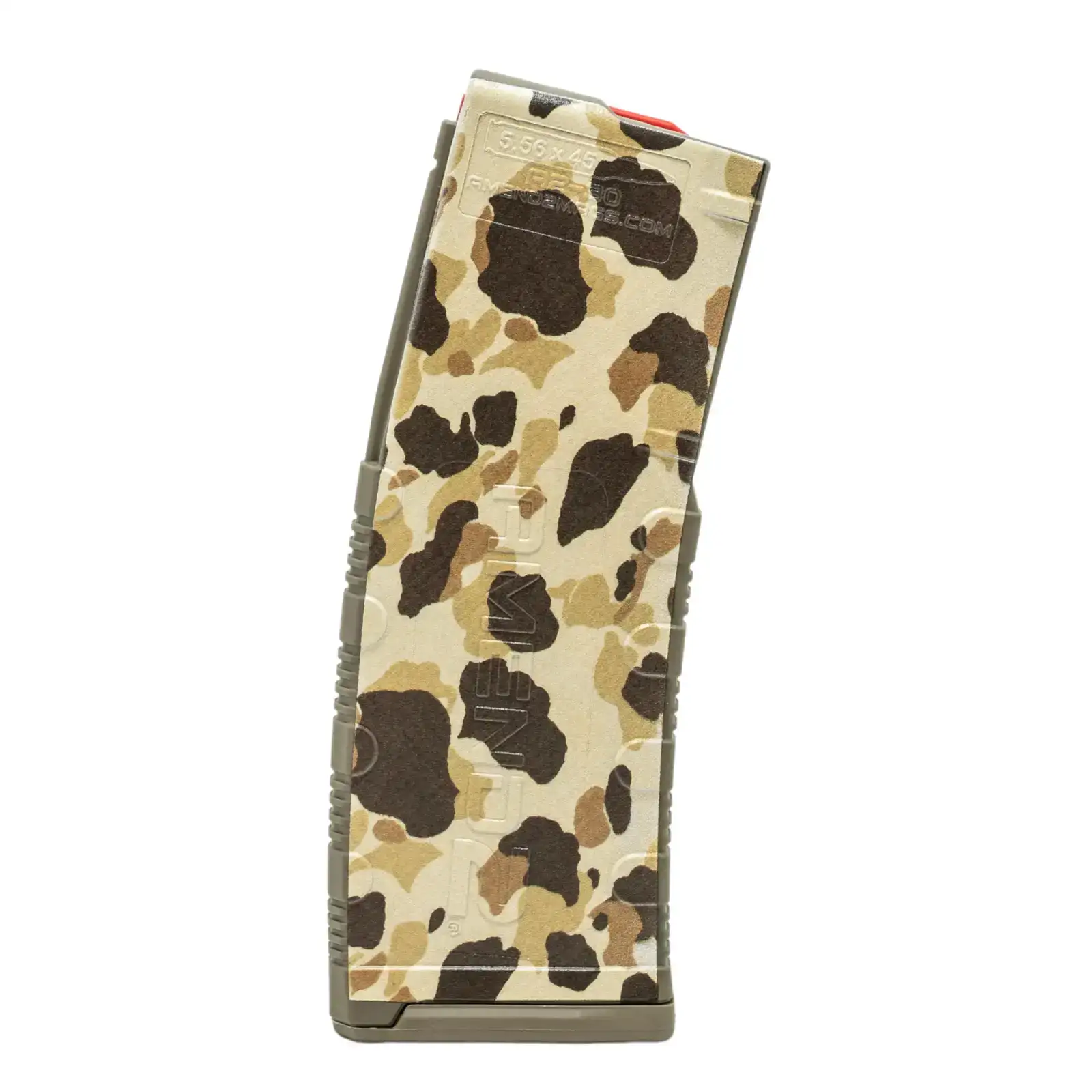 AMEND2 M2 5.56MM 20RD AR15 WITH RED FOLLOWER FDE DESERT FROGSKIN POLYMER MAGAZINE ( 50 PER CASE ) - Amend2