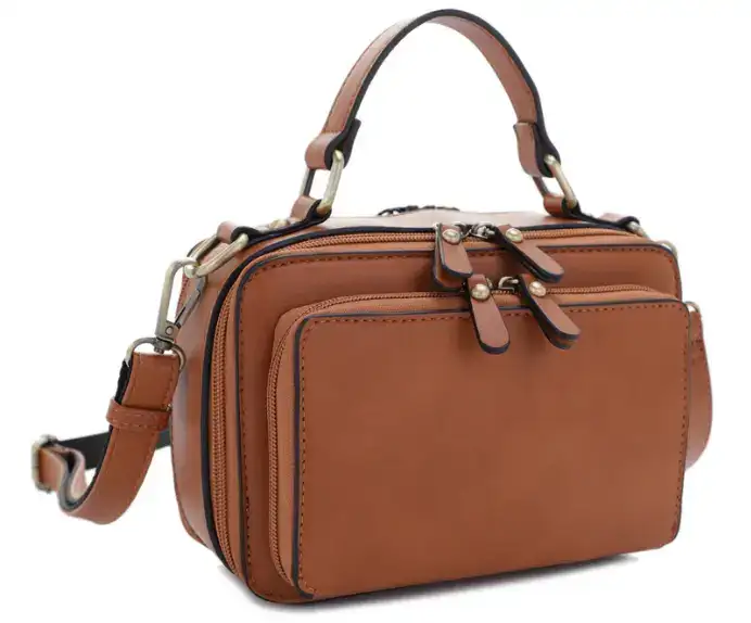 JESSIE & JAMES PANDORA CONCEALED CROSSBODY PURSE 8.4 H X 3.25 W X 5.6 D ( TAN ) - Jessie & James Handbags