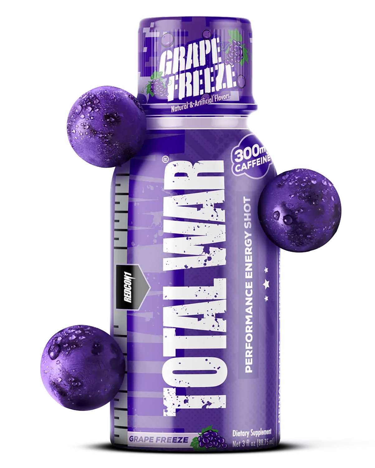 Redcon1 RC1TWSGF Total War Energy Shots Grape Freeze 12 Pack - Red Team Armory