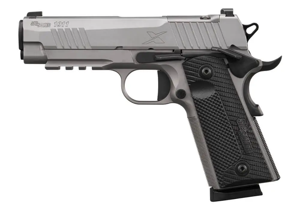1911, 45 ACP, 4.2IN, X-SERIES, STAINLESS, SAO, X-RAY 3, G10 GRIP