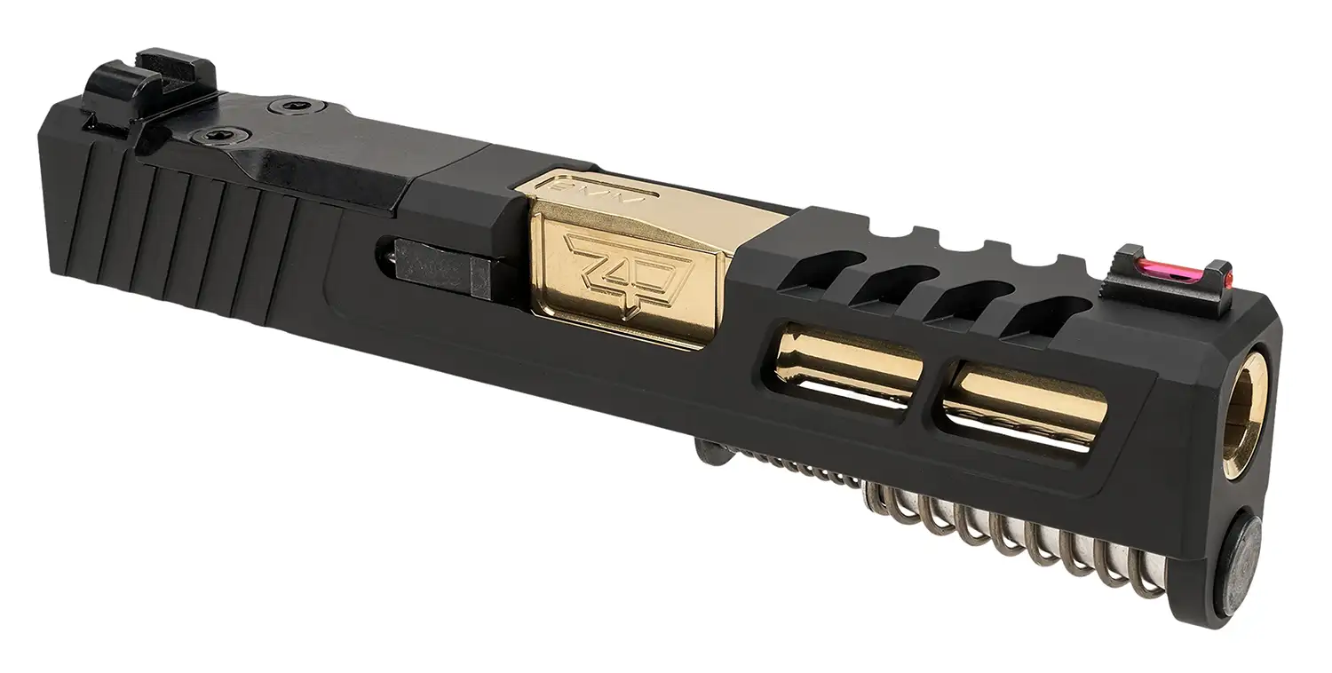 Zaffiri Precision ZPS.2.43.BLK.CU.2 ZPS.2 Complete Upper Gold TiN Barrel for Glock 43 - Red Team Armory