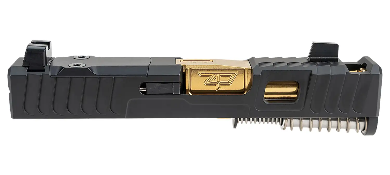 Zaffiri Precision ZPS.B.43.BLK.CU.2 ZPS.IBS Complete Upper Gold TiN Barrel for Glock 43 - Zaffiri Precision