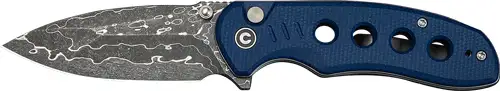 CIVIVI KNIFE TRIPTYCH 2.97" BLUE CANVAS MICARTA DAMASCUS - Civivi