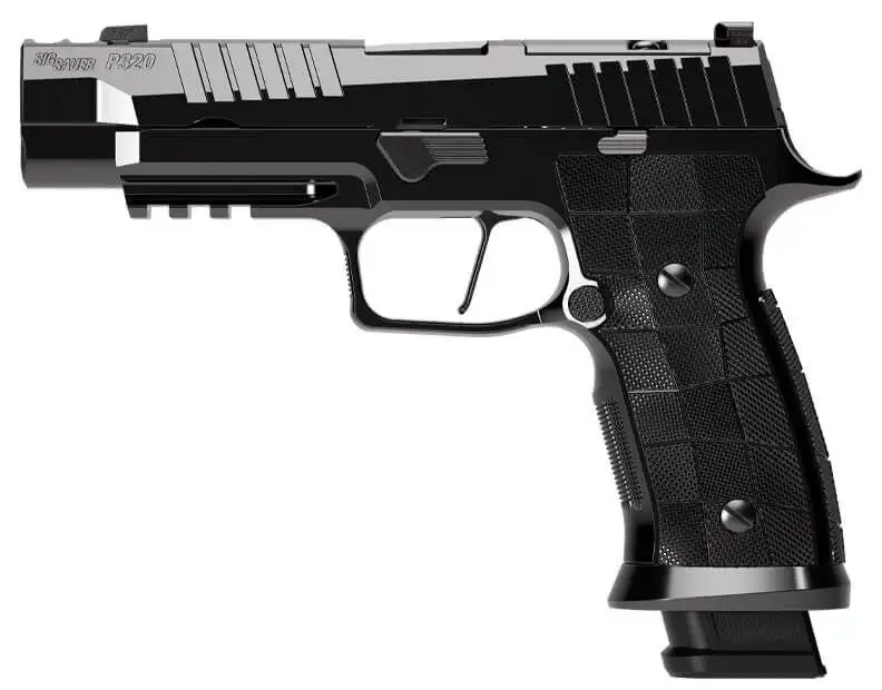 Sig Sauer Reserve Collection P320-SXG Handgun 9mm Luger 21rd Magazines(3) 3.9 Compensated Barrel Hi-Polish DLC - Sig Sauer - 9MM