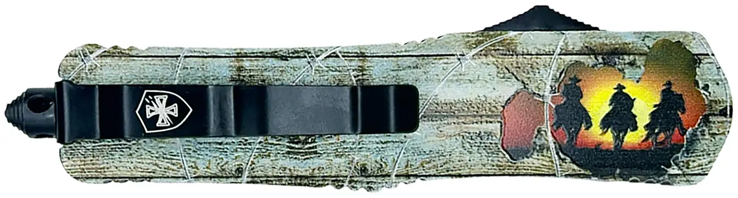 Templar Knife  Gen II Cattle Drive Slim 3.43" OTF Tanto Plain Black Oxide Stonewashed 440C SS Blade, 5.05" Multi-Color Aluminum Handle, Glass Breaker - TEMPLAR KNIFE
