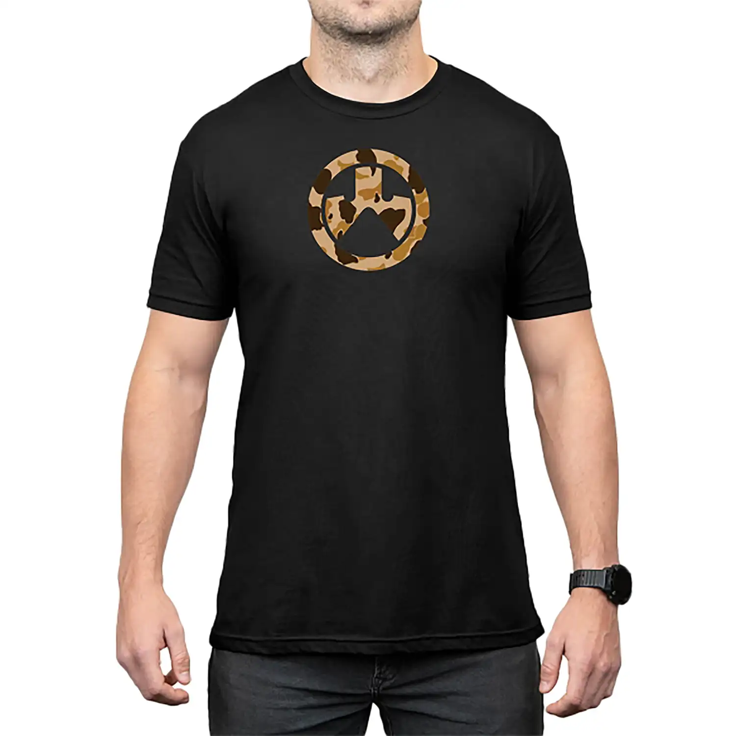 Magpul MAG1527-001-S Raider Camo Icon CVC  Black Cotton/Polyester Short Sleeve Small - Magpul Industries