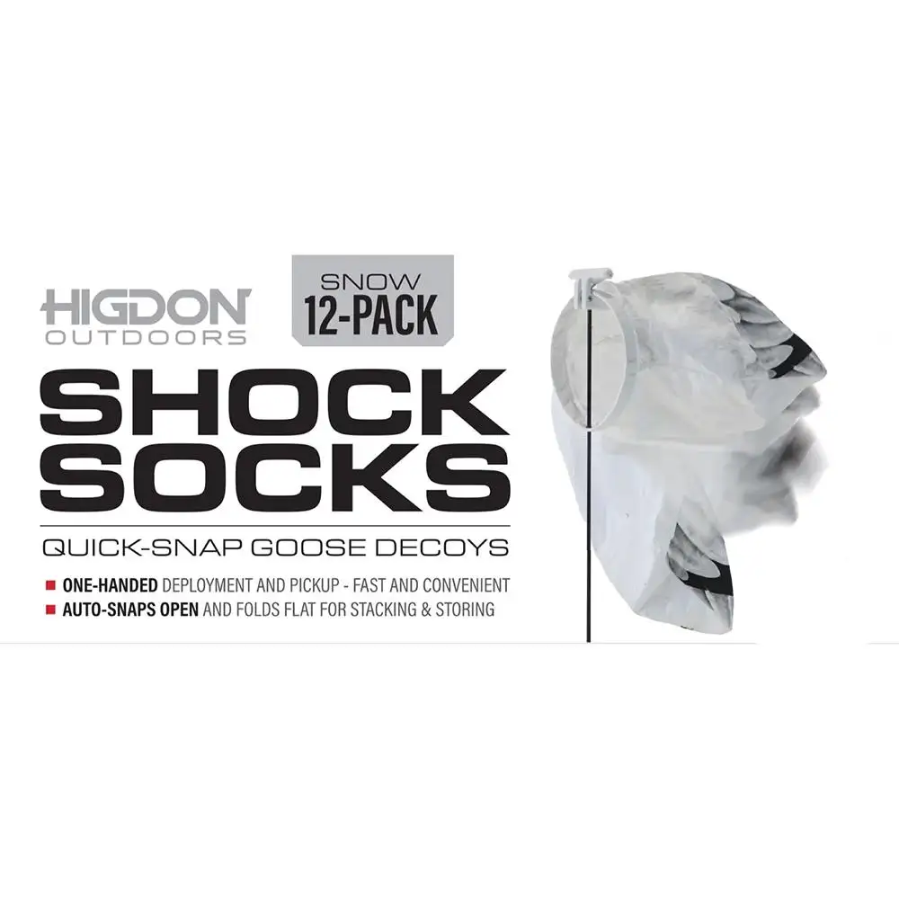 Higdon Goose Decoy Shock Socks - Snow (12pk) - Higdon Outdoors