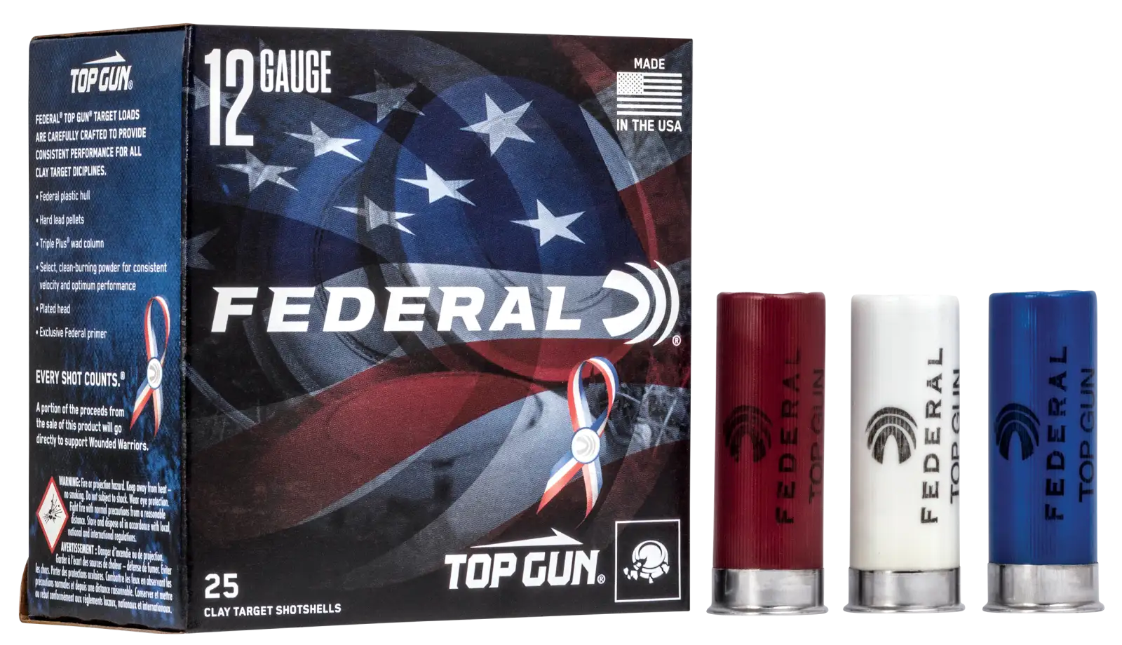 FED TGL12US8USA TOP GUN 12  2.75 8SHT 1 1/8 25/10 - Federal