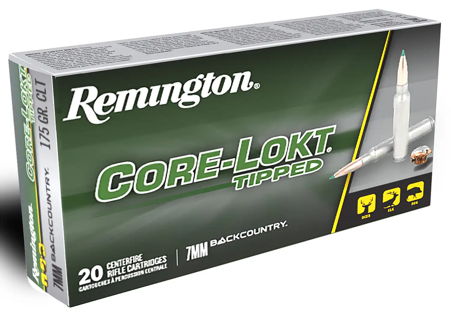REMINGTON RT7BC 7MM BACKCOUNTRY 175GR CORE-LOKT TIPPED 20RD BX 10BX CS