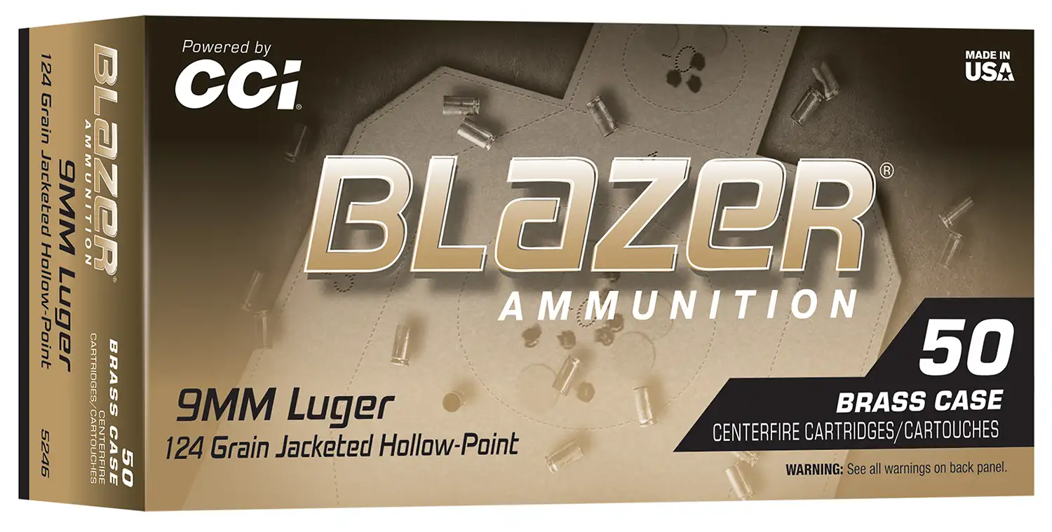 CCI 5246 BLAZER BRASS 9MM 124 JHP - Cci