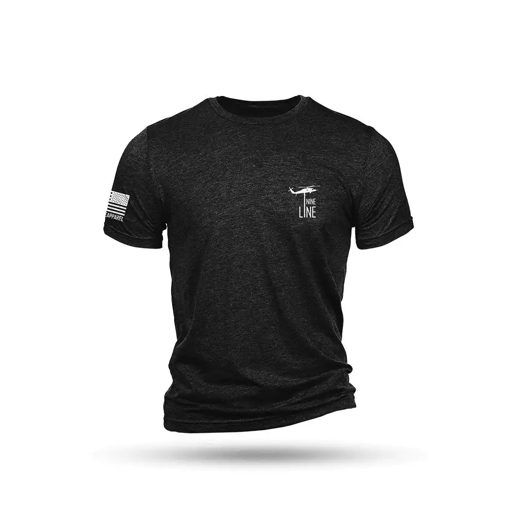 NewLine AMERICA-TSTRI-CHARCOALBLACKTRIBLEND-L - Nine Line Apparel