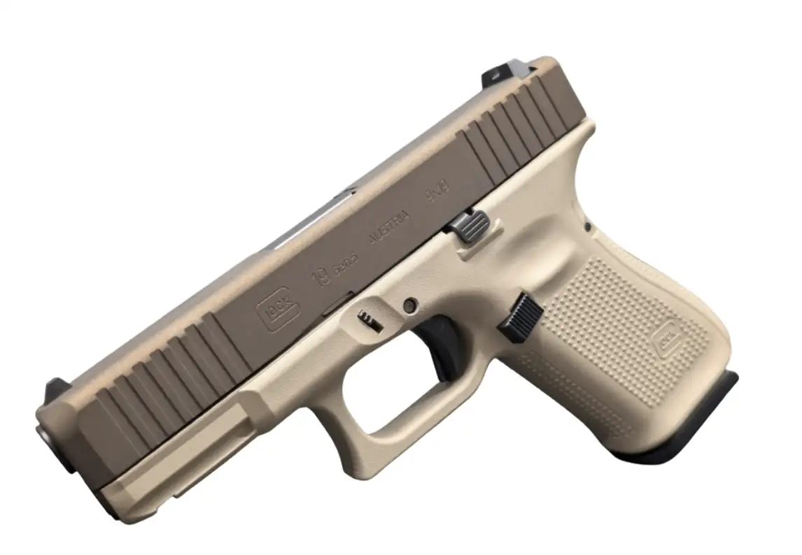 GLOCK 19 GEN 5 FS TAN/BRONZE TWO TONE 9MM PISTOL 4.02