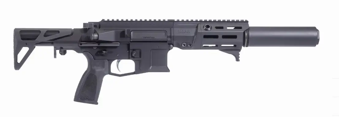 MAXIM SDX 505- SUPPRESSED SBR 300 BLKOUT 5.5IN BARREL 30RD BLACK-MD-CQB STOCK-ALG TRIGGER-SDX TWO PIECE HANDGUARD-DSX:D 7.62 SUPPRESSOR MXM-49818 - Maxim Defense