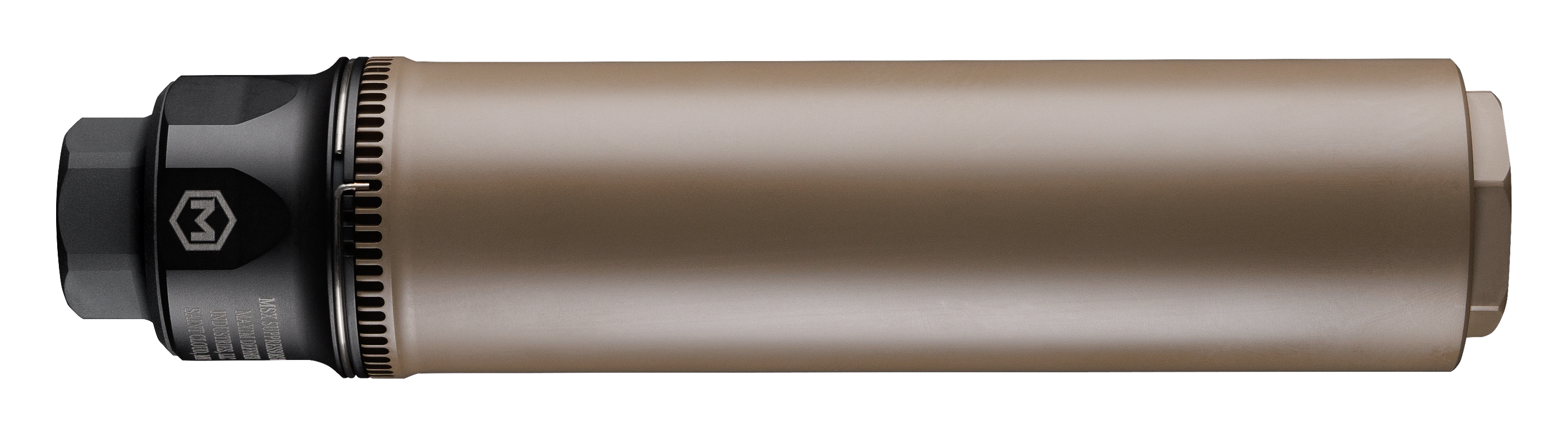 MAXIM SUPPRESSOR DSX 556 HD FDE GRADE 5 TITANIUM TUBE - 17:4 STAINLESS STEEL CORE - HUB COMPATIBLE - DIRECT THREAD - 1/2X28 - MXM-48367 - Maxim Defense