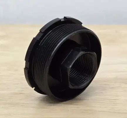 BOSS BOSS 1/2X28 STAINLESS DIRECT THREAD HUB ADAPTER BLACK MNT-12-SS-BLK - B O S S Suppressors