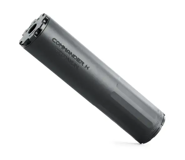 BOSS COMMANDER K - 1/2X28 9MM COMPACT LENGTH HIGH FLOW SILENCER TITANIUM CORE TUNED FOR SUBSONIC LOADS CMK-1560-9MM-TI-12-SE-BLK - B O S S SUPPRESSORS