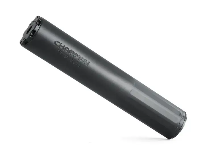 BOSS CHAIRMAN - 5/8X24 STANDARD END CAP 7.62 FULL LENGTH SILENCER HIGH PRESSURE LOADS STAINLESS NITRIDED CORESTANDARD END CAP NON-GAS BLOWBACK ACTION (BOLT GUN PISTON ETC) CH-15080-762-SS-58-SE-BLK - B O S S SUPPRESSORS