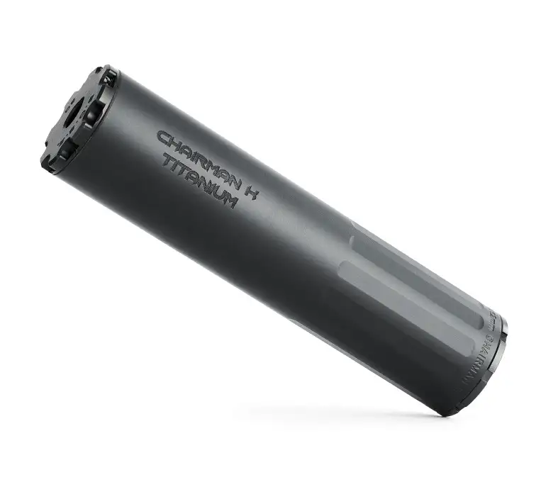 BOSS CHAIRMAN K - 5/8X24- STANDARD END CAP 7.62 COMPACT DUTY RATED SILENCER STAINLESS NITRIDED CORE STANDARD END CAP NON-GAS BLOWBACK ACTION (BOLT GUN PISTON ETC) CK-15060-762-SS-58-SE-BLK - B O S S SUPPRESSORS