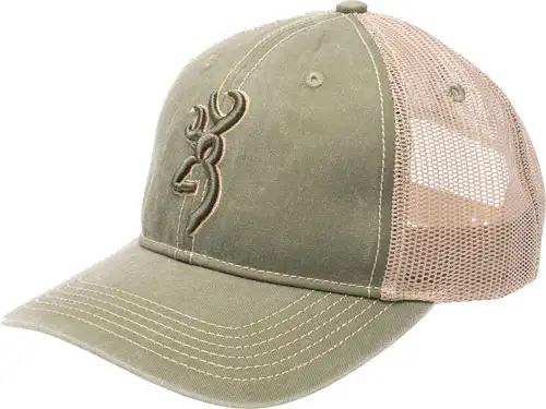 BROWNING CAP COLCORD MESH BACK GREEN OSFM* - Browning