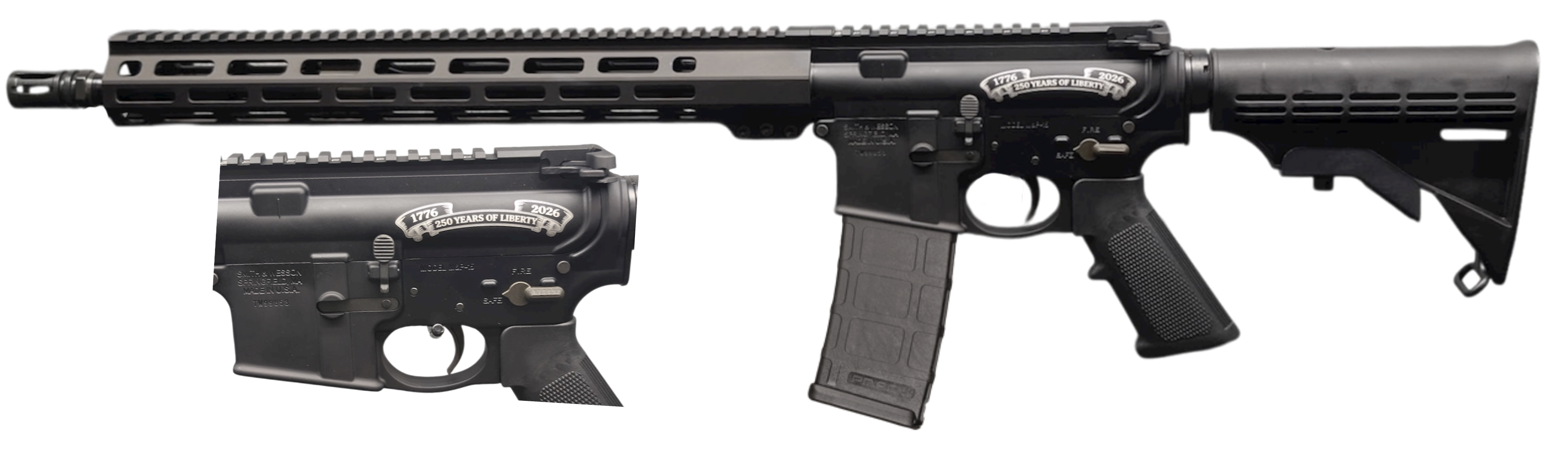 SMITH & WESSON M&P 15 SPORT III BUNDLE LIBERTY 250TH RIFLE 5.56 BLACK C ...