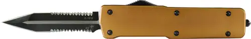 TEMPLAR KNIFE LARGE OTF BRONZE 3.5" BLACK DAGGER ALUMINUM HND - TEMPLAR KNIFE
