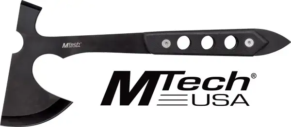 MC MTECH 10" TOMAHAWK W/SHEATH 5" BLACK BLADE G10 HANDLE - Master Cutlery