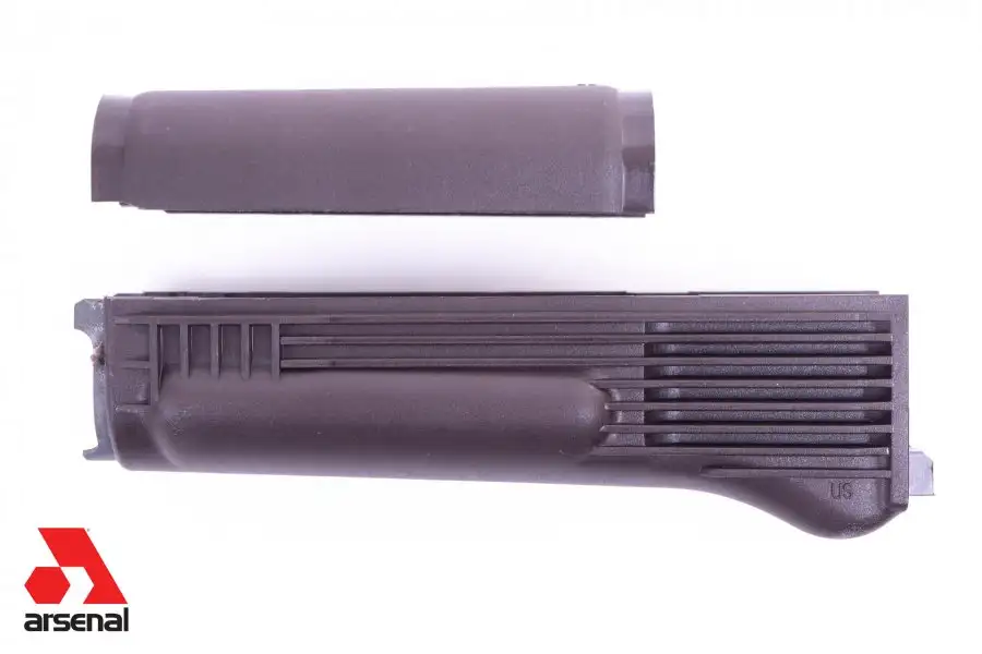 ARSENAL HANDGUARD SET PLUM POLY WITH STAINLESS STEEL HEAT SHEILD FOR STAMPED RECEIVER US MADE - Arsenal Firearms