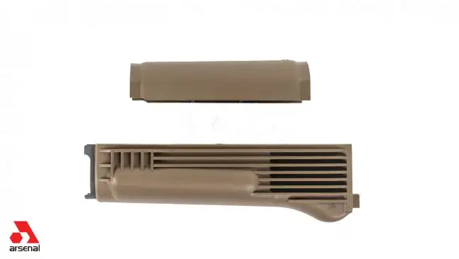 ARSENAL HANDGUARD SET FDE POLY WITH STAINLESS STEEL HEAT SHEILD FOR MILLED RECEIVER US MADE - Arsenal