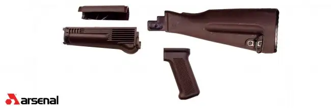 ARSENAL AKBSL 4 PIECE STOCK SET FOR STAMPED AK47/74 VARIANTS PLUM PLOYMER FURNTURE - Arsenal Firearms