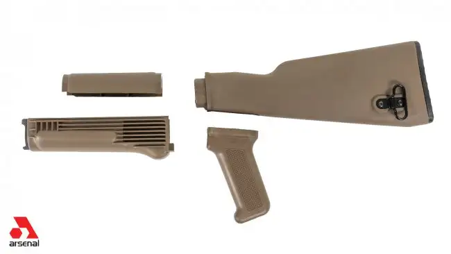 ARSENAL AKBSL 4 PIECE STOCK SET FOR MILLED AK47/74 VARIANTS FDE PLOYMER FURNTURE - Arsenal