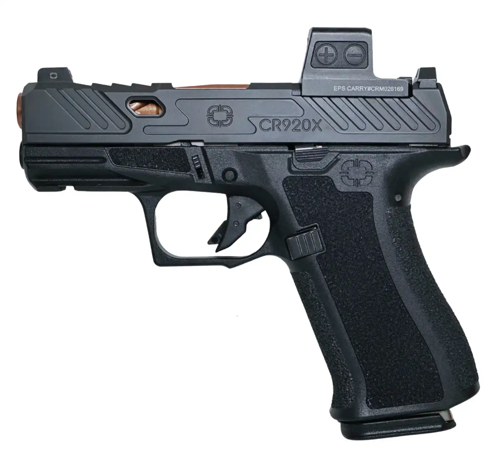 SHADOW SYSTEMS CR920X HGA 9MM 3.41IN UNTHRD BRONZE BBL BLK FRAME 2/15RD HOLOSUN EPS CARRY EXCLUSIVE - Shadow Systems