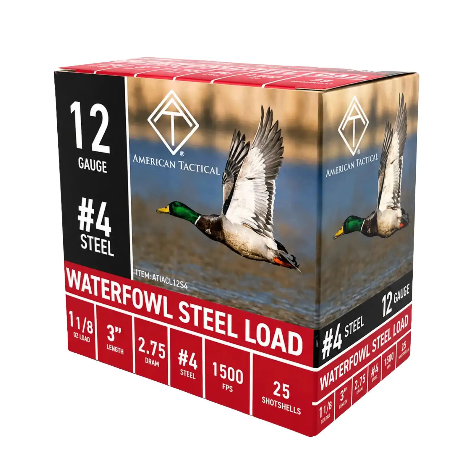 ATI Waterfowl Load 12ga Ammo #4 Steel