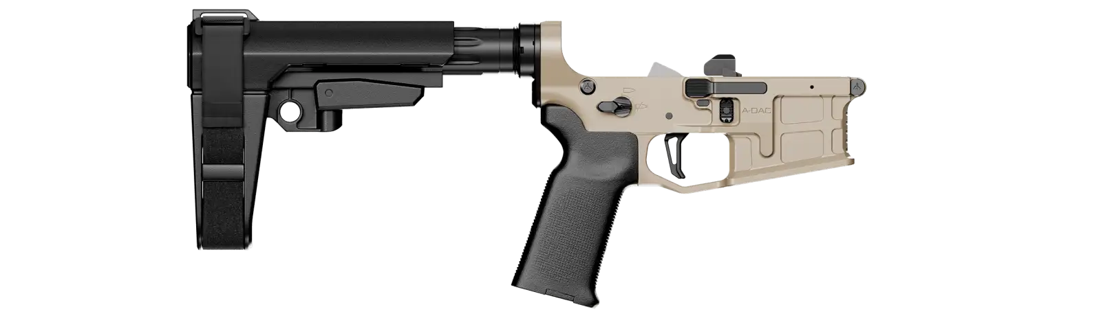 RADIAN MODEL 1 - COMPLETE LOWER RECEIVER - A-DAC 15 - PISTOL FBX TRIGGER FDE - Radian Weapons