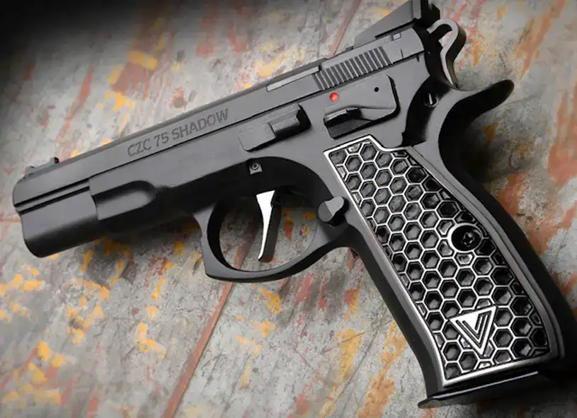 CZ CUSTOM 75 SHADOW RDS HGA 9MM 4.6 IN OR BBL BLACK W KRACKEN BLK/SILVER GRIPS 2/16RD MAGS - Red Team Armory