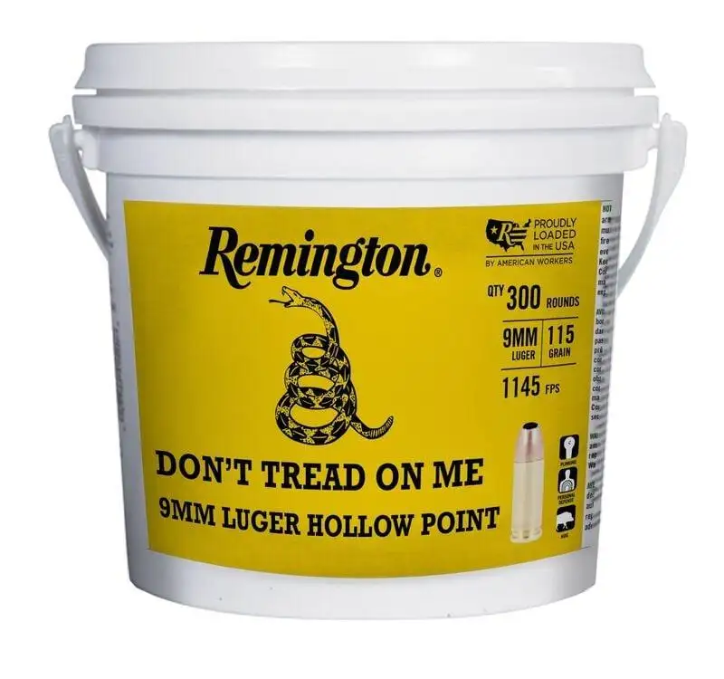 REMINGTON AMO 9MM 115GR JHP 300RD DTOM BUCKET