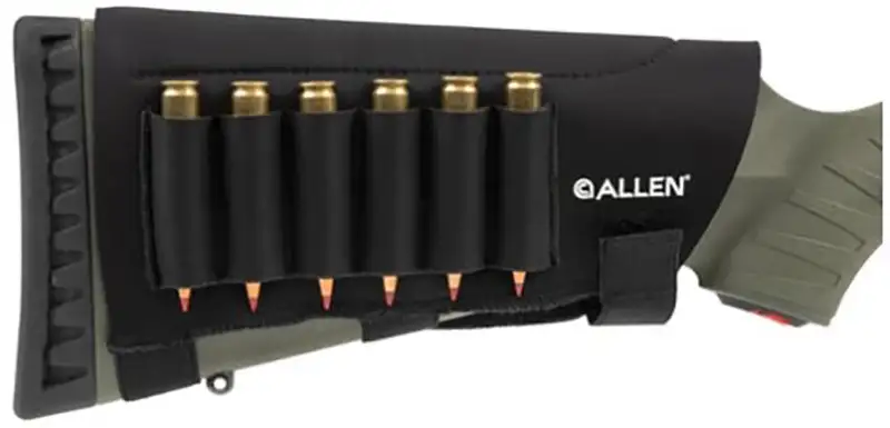 Rifle Stock 6rd shell ho lder, black - Allen Company
