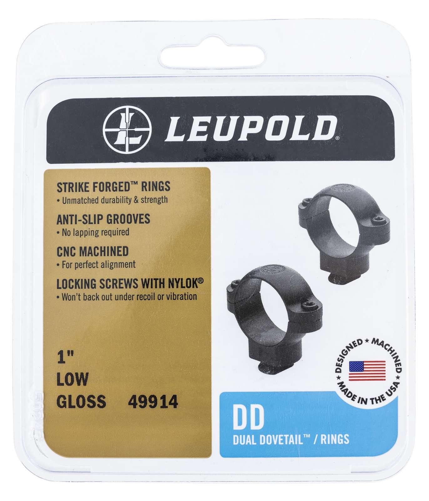Leupold 52234 Dual Dovetail Rings Dovetail 30mm Super High Black Matte