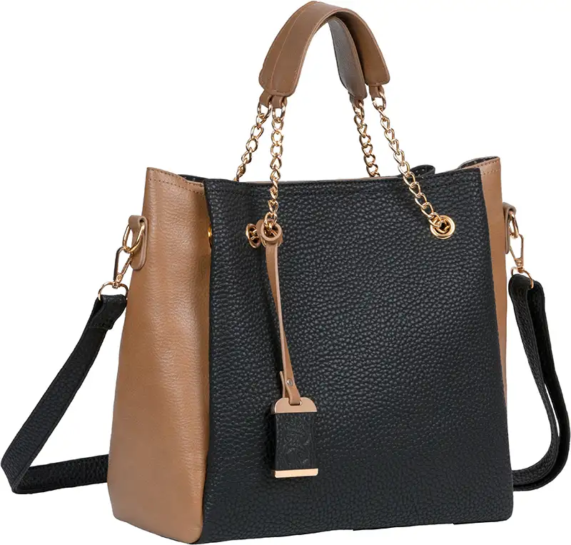 BULLDOG CONCEALED CARRY PURSE TOTE STYLE BLACK & TAN - Bulldog Gun Cases