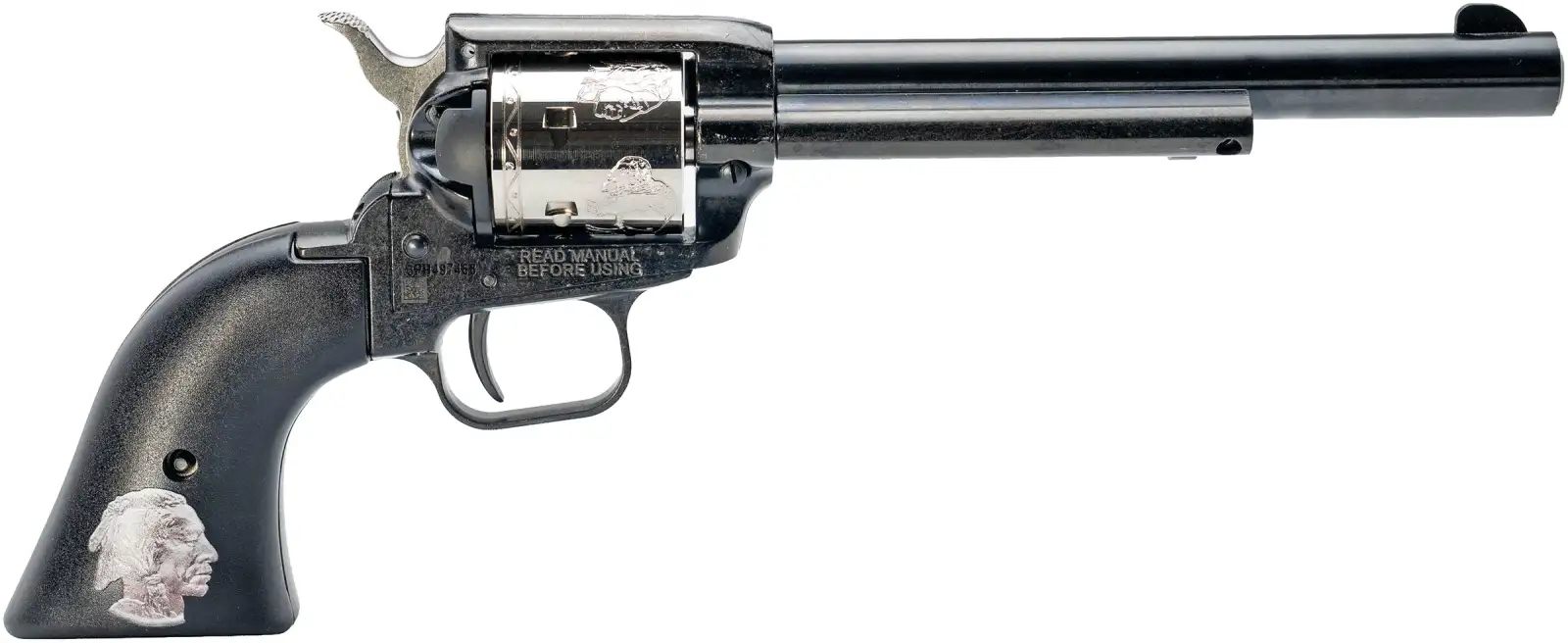 Heritage Rough Rider Buffalo Nickel 22/22M Revolver 6.5" Nickel/Black 6rd