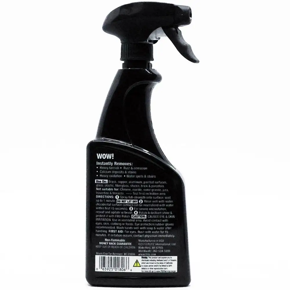 Flitz Instant Brass & Copper Tarnish Remover 472 ml/16 oz Spray Bottle - Flitz