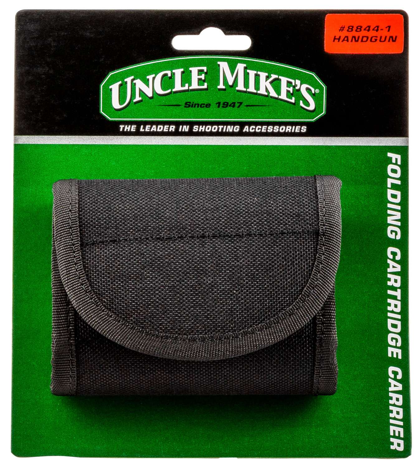 Uncle Mikes 8844 Folding Cartridge Carrier Handgun 12 Rounds Black Nylon Range USA