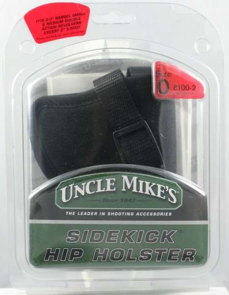 Uncle Mikes Hip Holster 8100-2 00-2 Black Nylon - Uncle Mikes