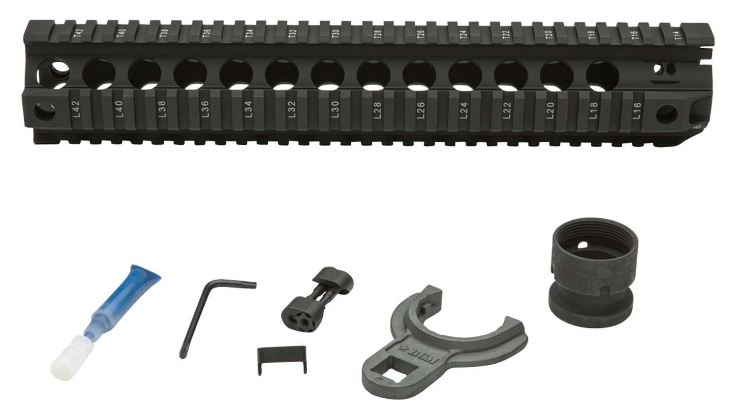 BCM QRF12556BLK QRF AR15 Black Hardcoat Anodized 6061T6 Aluminum 12" Picatinny Wisconsin
