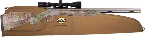 CVA Optima V2 SS Muzzleloader - .50 cal with KonusPro 3-9x40 Scope with Soft Case Camo
