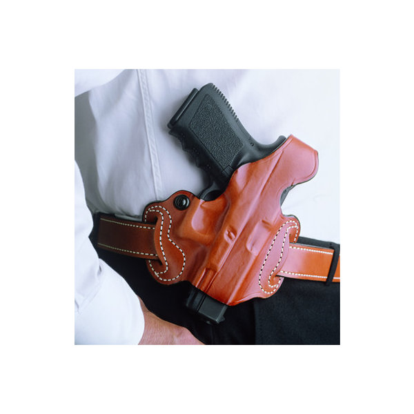48Right Hand DeSantis Mini Slide Belt Holster Glock 43 Black Leather 43X 