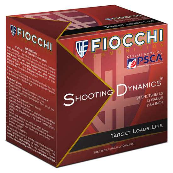 FIOCCHI SHOOTING DYNAMICS AMO 12GA 2.75 IN 7/8 OZ #8 1350FPS 25-RD ( 10 BOXES PER CASE )